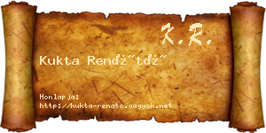 Kukta Renátó névjegykártya